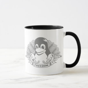 Caneca Pinguim de Tux - (Linux, Open Source, Copyleft,