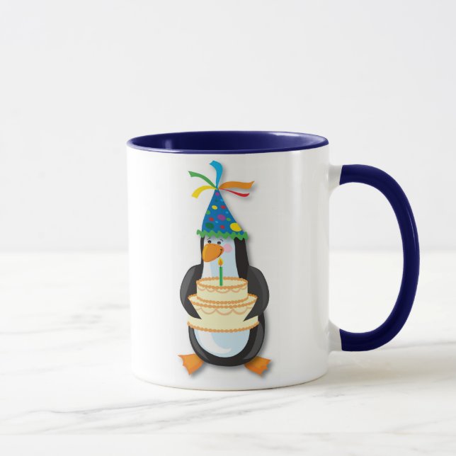 Caneca Pinguim do aniversário (Direita)