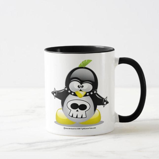 Caneca Pinguim do balancim de punk (Direita)