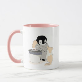 Caneca Pinguim e gato