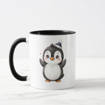 Pinguim Kawaii Fofo "Relaxando com Minha Cerveja F