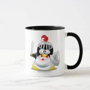 Caneca Pinguim medieval do cavaleiro