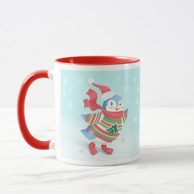 Caneca Pinguim-Pinguim-De-Pele-Gelo Azul (Esquerda)