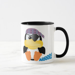 Caneca Pinguim pirata Goofkins fofo