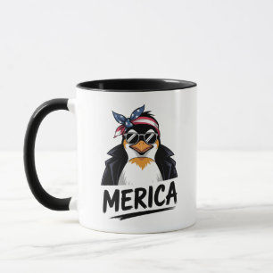 Caneca Pinguim resiste aos pinguins protestando contra