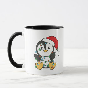 Caneca Pinguins de Natal de Inverno Pinguins