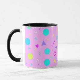 Caneca Pink 80s Memphis Geometric Pattern