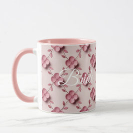 Caneca Pink Cherry Blossoms Bride Combo Rosa Pink