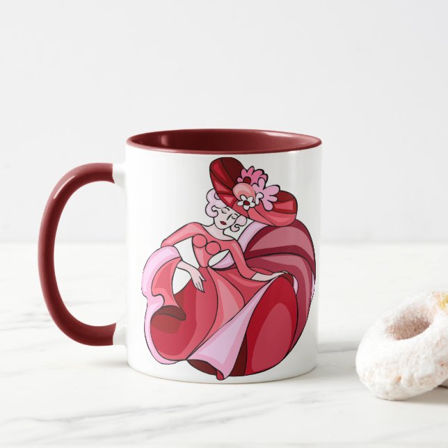 Caneca Pink Dancing Lady (Com Donut)