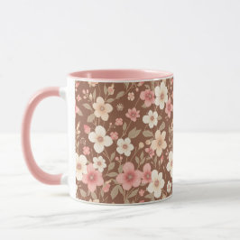 Caneca Pink Floral Coffee Mug