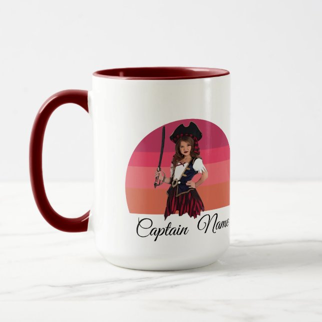 Caneca Pink Girl Pirata Mug (Esquerda)