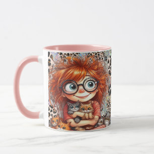 Caneca Pink I Love Cats
