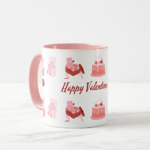 Caneca Pink Illustrative Happy Day Classic