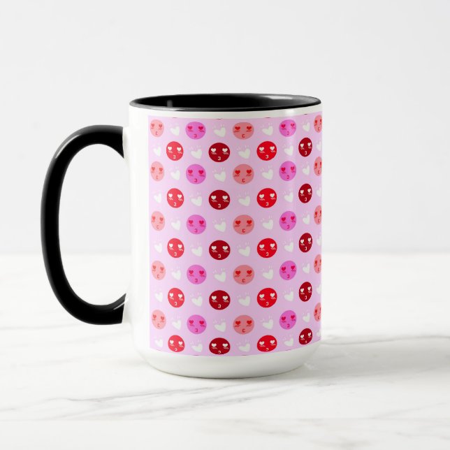 Caneca Pink Love Emoji café (Esquerda)