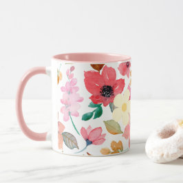 Caneca Pink Painting Pattern Modern Art Design