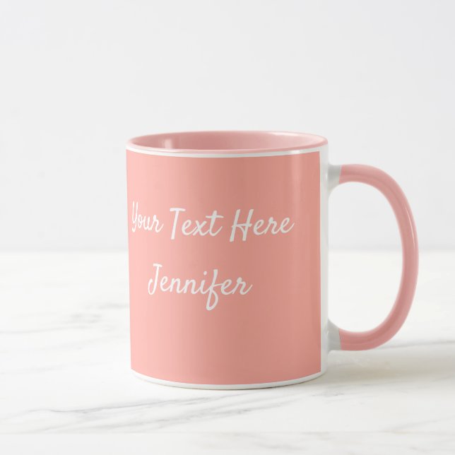 Caneca Pink Personalize Mensagem Café - Presente Mug (Direita)