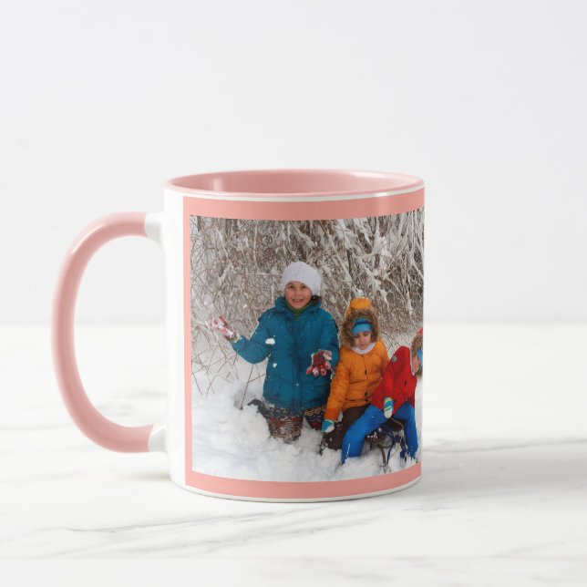 Caneca Pink Personalize o Modelo de Fotografia com Mug de (Esquerda)