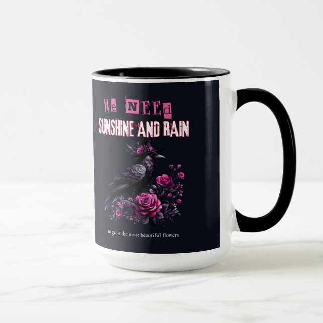 Caneca Pink Roses Gothic Mug (Direita)