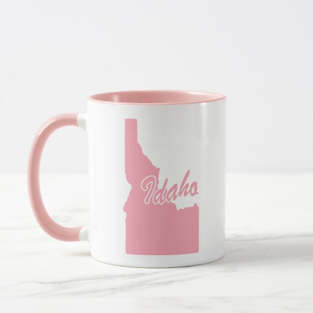 Caneca Pink State Of Idaho Shape Mug (Esquerda)