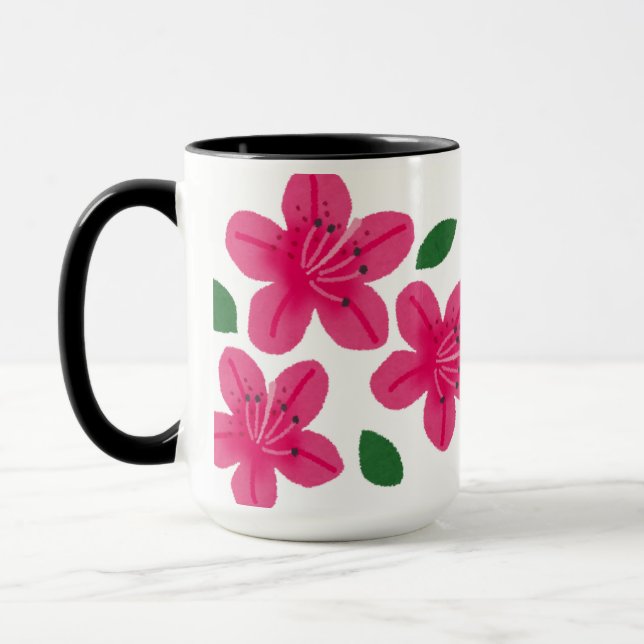 Caneca Pink Watercolor Flower Mug (Esquerda)