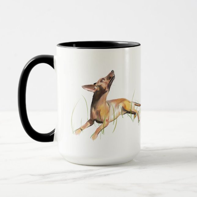 Caneca Pinscher Miniatura, Café da Mamãe de Cachor (Esquerda)