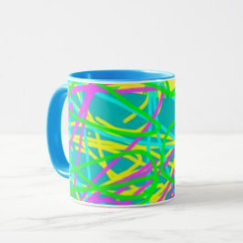 Caneca Pinte Meus Sonhos Padrão de Rabiscos Artes Express
