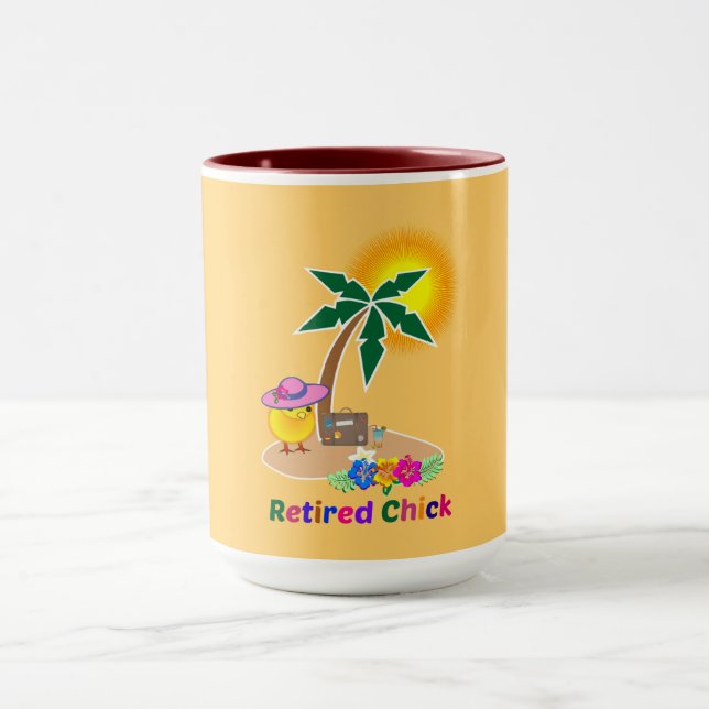Caneca Pintinho aposentado de férias (Centro)