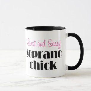 Caneca Pintinho doce e Sassy do soprano