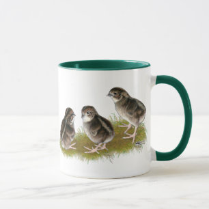 Caneca Pintinhos das codorniz do Coturnix