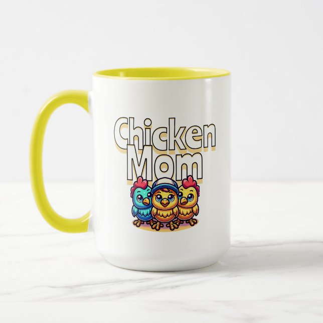 Caneca Pintinhos Engraçados | Mãe de frango (Esquerda)
