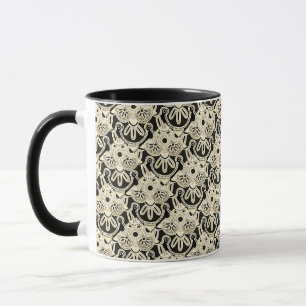 Caneca Pinto-branco-tribal, branco-bronzeado