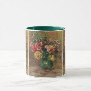 Caneca Pintura a Óleo Floral Francesa Vintage por Renoir