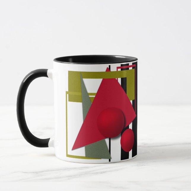 Caneca Pintura abstrata, formas geométricas (Esquerda)