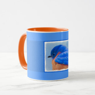 Caneca Pintura Bluebird - Arte Original para Pássaros