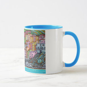 Caneca Pintura bonita, colorida, estilizado de Manarol