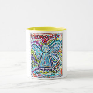 Caneca Pintura Colorida de Anjo Cancer
