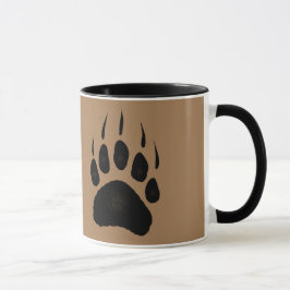 Caneca Pintura com Urso Cinza Imprime Design de Vida Selv
