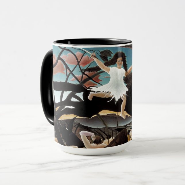 Caneca Pintura da Guerra de Henri Rousseau (La Guerre) (Frente Esquerda)