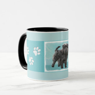 Caneca Pintura de Affenpinscher - Arte de Cachorro Origin