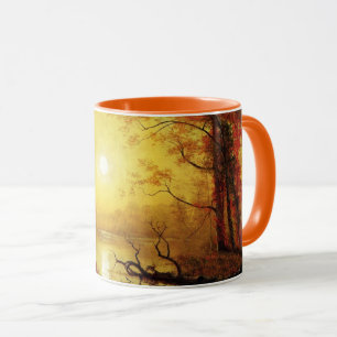 Caneca pintura de Albert Bierstadt, nascer do sol,