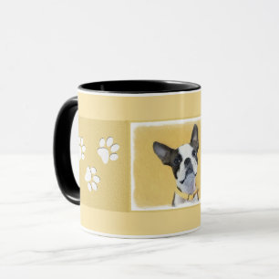Caneca Pintura de Boston Terrier - Arte de Cachorro Origi