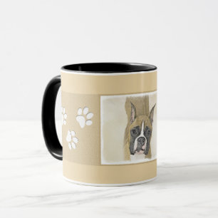Caneca Pintura de Boxer - Arte de Cachorro Original Bonit