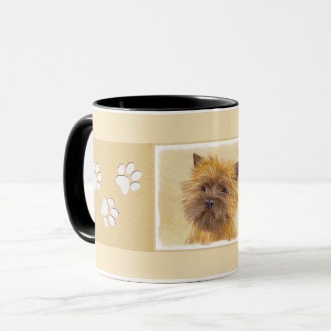 Caneca Pintura de Cairn Terrier - Arte de Cachorro Origin (Frente Esquerda)