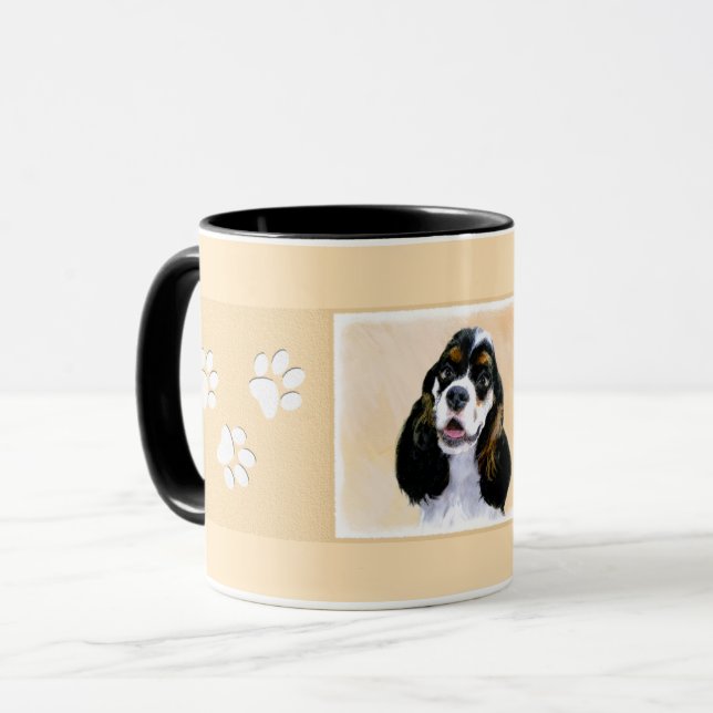Caneca Pintura De Cocker Spaniel (Participante) - Arte De (Frente Esquerda)