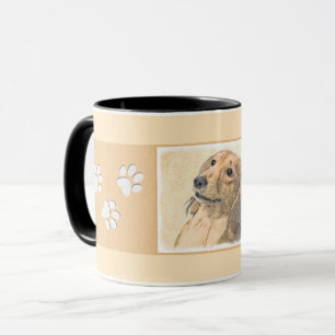 Caneca Pintura de Dachshund (Longhaired) - Arte de Cão O