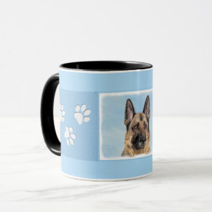 Caneca Pintura de german shepherd - Arte de Cachorro Orig