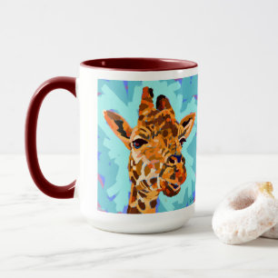 Caneca Pintura de Girafa - Presente para Amantes de Anima