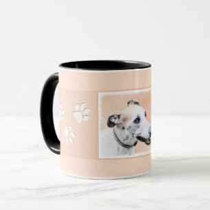 Caneca Pintura de Greyhound - Arte de Cachorro Original