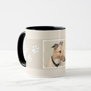 Caneca Pintura de Greyhound - Arte de Cachorro Original