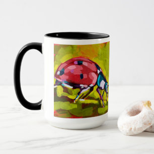 Caneca Pintura de Joaninha - Presente para Amantes de Ins